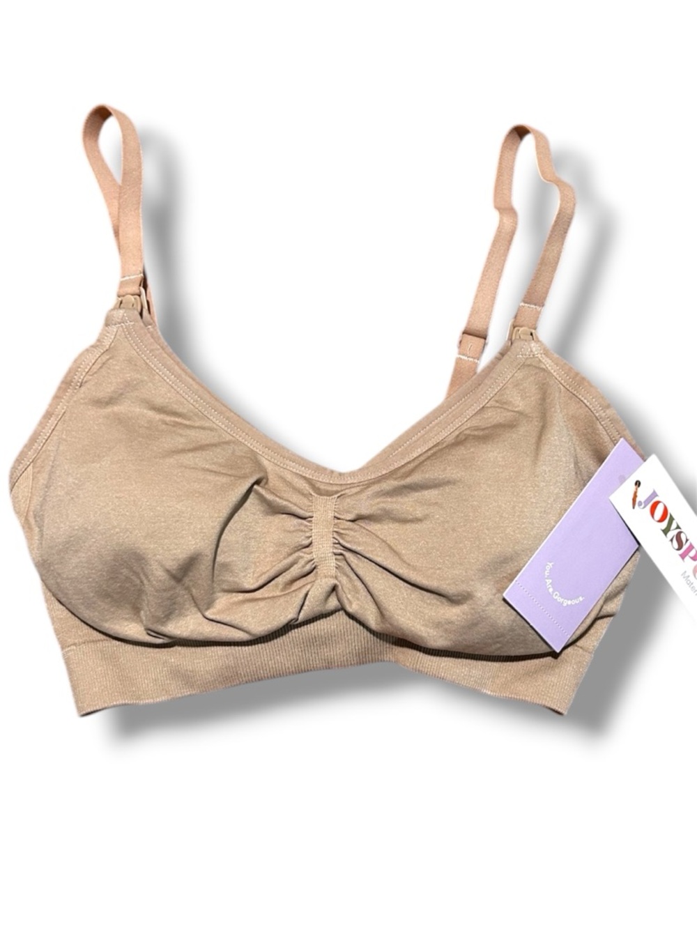 Joyspun Maternity Bralette Pumping Nursing Bra NWT Tan Nude Women’s Small New